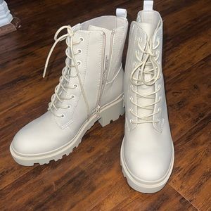 Nude Combat Boots - Never worn